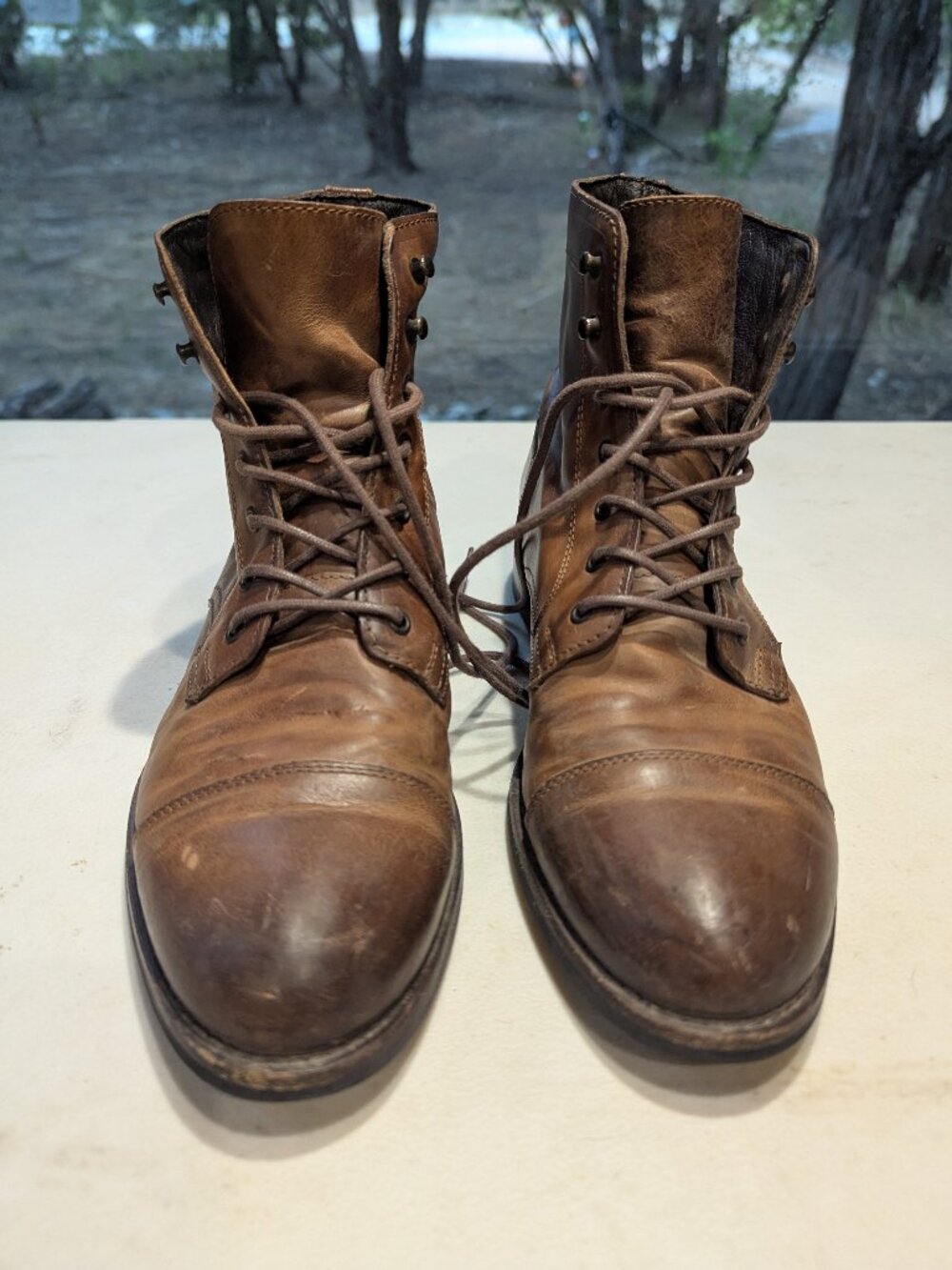 Wolverine BLVD Brown Leather Cap Toe Boot | Size 8B